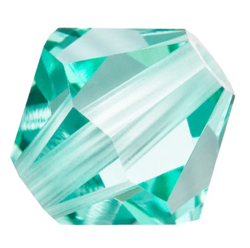 6mm Preciosa Bicones, Caribbean Sea (Qty: 25)